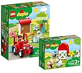 Collectix Lego DUPLO Set - Traktor und Tierpflege 10950 + Tierpflege auf dem Bauernhof 10949, Geschenkset ab 2 J