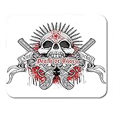 Semtomn Mouse Pad Engel Gothic of Arms Schädel Vintage Black Blazon Bone Mousepad für Notebooks, Desktop-Computer Mausmatten, Bü