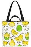 VOID Küken Ostern Ostereier Tasche 33x33x14cm,15l Einkaufs-Beutel Shopper Einkaufs-Tasche Bag