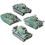 HAWK’S WORK 1:72 Modell Panzer, M4 Sherman, ChallengerⅡ, KV-1, KV-2, Militärspielzeug für Erwachsene und Kinde (Grün)