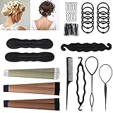 URAQT Haare Frisuren Set, Haar Zubehör styling set, Frisurenhilfe Set Haare Styling Set Haar Clip-Pads Haar Frisur Klammer Haar Styling Werkzeug Set Haar Styling Zubehör Haar Styling festgeleg