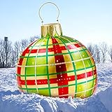 Weihnachtskugel Personalisiert Gold Glitzer 40cm Weihnachtsdekorationen Kugeln Weihnachten Aufblasbar Ball, Weihnachtskugel aus PVC, Christbaumkugel Baumschmuck Weihnachtskug