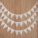 SNUNGPHIR Wimpel Girlande, 3M Bunting Stoff Wimpelkette, Bunt Girlande Banner Fahne, Wimpel Banner Mehrfarbig für Hochzeit Party Weihnachten Geburtstag
