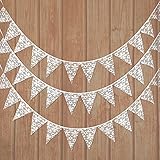 SNUNGPHIR Wimpel Girlande, 3M Bunting Stoff Wimpelkette, Bunt Girlande Banner Fahne, Wimpel Banner Mehrfarbig für Hochzeit Party Weihnachten Geburtstag