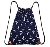 DNFC Turnbeutel Hipster Beutel Rucksack Sporttasche mit Innentasche Gymsack Segeltuch Sportbeutel Sportrucksack Bedrucken Beutel Jutebeutel mit Kordel Jute Tasche für Sport Reisen und Schule (Blau)
