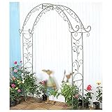 JRPT Gartenbogen Rankbogen für Kletterpflanzen Metall Rosenbogen Witterungsbeständig Mit Stabiler Basis/如图 / W150cm*H230