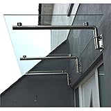 MonsterShop Glasvordach Vordächer Vordach Haustürüberdachung Canopy aus Glas 180cm x 80
