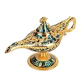 Genie Licht Lampe, hohl Geschnitzte Aladdin Lampe Magie Genie Licht, Vintage-Stil, f¡§1r Geschenk, Dekoration, b