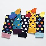 LINGYANMM Herren Casual Socken Männer Hohe Qualität Business Kleid Socken Baumwolle Atmungsaktive Deodorant Polka Dot Männliche Socken (Color : 5 Pairs Mix, Size : 39-46)