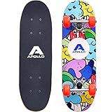 Apollo Kinder Skateboard, kleines Komplett Board mit ABEC 3 Kugellagern und Aluminium Achsen - Holzboard - Coole Designs für Kinder und Jugendliche - Cruiser Boards für Mädchen und Jung