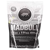 Madbull Premium Match Grade Bio BBS Softair Munition 0,32g 4.000er Beutel weiß 100% biologisch abbaub