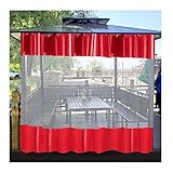 JIANFEI Abdeckplane Transparente Plane, PVC Wetterfest Partition Zum Draussen Garten Terrasse Pavillon, Reißfestigkeit Kälteschutz Warm Halten Bildschirm Mit Ösen, Anpassb