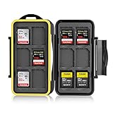 Ares Foto® MC-SD12 Speicherkarten Schutzbox • Memory Card Case • Card Safe • Tasche • wasserdichtes Etui • Aufbewahrung & Transport • stoßfeste Schutzhülle für 12 Stück SD Karten - Neue Version 2020