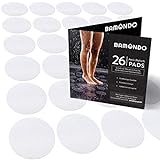 BAMONDO Anti-Rutsch Aufkleber für Dusche und Badewanne - Transparente rutschfeste Pads - 26 Stück selbstklebende Badewannen Sticker - rund 10cm Ø
