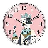 Design Wanduhr, schlicht,Dekoration, Wohnzimmer, Zuhause, Küche, Schule, Büro,KÖNIG (weißer Rahmen)▁12