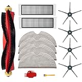 13-teiliges Set für Xiaomi Roborock S6, S60, S65, S5, Max, S6, Max V, S6 Pure, Staubsauger-Zubehör, 1 x Rollbürsten, 2 x Filter, 4 x Wischtücher, 4 x Seitenbürsten, 2 x Reinigungswerkzeug