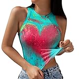 Männer Frauen Valentinstag Blusen Rundhals Brief Liebe Print Paare Shirts Tank Tops Sommer Drucken Frauen Bluse Tops Casual Bedruckt Asymmetrisch Oberteile Top Mode Tunik