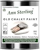 Ann Sterling Kreidefarbe Shabby Chic Farbe: Chalky White/Weiß 1Kg. / 750ml. Lack Chalky