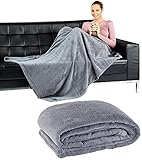 Wilson Gabor Microfaserdecke: Weiche Mikrofaser-Kuscheldecke, 170 x 130 cm, 190 g/m², dunkelgrau (Fleecedecke)