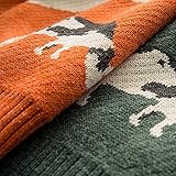 routinfly Herren Herbst Pullover und Pullover – Langarm Strickbluse Hemden Grassland Kuh Druck Vintage Oversize Hoodie C