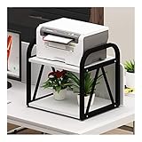 YIXIN2013SHOP Druckerhalter Double-Layer-Multi-Purpose Druckerständer Desktop-Ständer Desktop-Storage Rack for Mini 3D-Drucker Druckerständer (Color : Black-c)