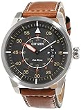 Citizen Herren Analog Quarz Uhr mit Leder Armband AW1360-12H