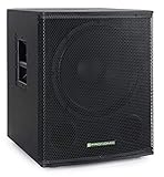 Pronomic SA-18 SUB Aktiv Subwoofer - 1x 18' Speaker mit Bassreflex-Öffnungen - 700 Watt Spitzenleistung - max. SPL: 128 dB - 35mm-Flansch - schw