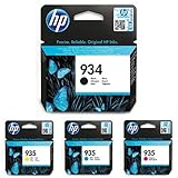 HP 934 Multipack Original Druckerpatronen (Schwarz, Blau, Rot, Gelb) für HP Officej