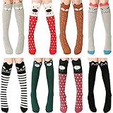 Ateid Mädchen Kniestrümpfe Socken Knielang 8er-Pack