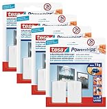 tesa Powerstrips Bildernagel, selbstklebend, weiß, 8 Stück