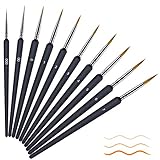 Pinsel, DIAOPROTECT 10 Stück Detail Acrylfarben Pinselset Malen nach Zahlen für Aquarell, Acryl, Ölfarben, Nagel, Modellbau, Strichzeichnung Gesichtsbemalung Pinsel S