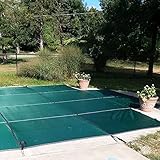 Pool Abdeckplane Poolplane Poolabdeckung Übergroße Rechteckige Schwimmbadabdeckung für Eingelassene Pools, 10 Fuß / 18 Fuß / 20 Fuß / 24 Fuß / 30 Fuß, PP-Mesh-Sicherheitsabdeckungen mit Komp