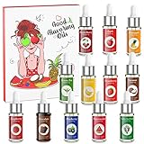 Flavour Drops Abree Tropfenn Geschmackstropfen ohne Kalorien Vanille Schokolade Erdbeer Wassermelone Banane Blaubeere Himbeere Tasty Drops Set zum Kochen, Backen und Mixen 6ml pro F