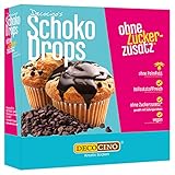 Decocino, Schokoladen Drops mit 49 Kakaoanteil zum Verzieren von Kuchen Cupcakes Torten – ohne Palmöl vegan glutenfrei, Schokolade, 75 g