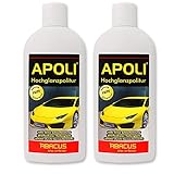 Abacus 2x 500 ml Auto Hochglanzpolitur (7716.2) - Apoli Autopolitur Lackpolitur für Hand- & Maschinenanwendung