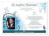 Kommunion Danksagungen - eigener Text wird eingedruckt, für Junge Jungs (mit oder ohne Foto) - Menge 40, Format 170 x 120