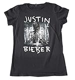 Justin Bieber T Shirt Purpose Album Cover offiziell damen Nue Schwarz Skinny F