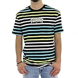 Tommy Hilfiger TJM Multi Stripe Curved Logo Tee, Black, schwarz(bds), Gr. XL