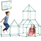 DIY Forts Steckstabbaukasten, Kids Fort Builder,Play Tent, Spielzelt, XXL Kantenmodell, Konstruktionsspiel, DIY-Bauspielzeug,Forts Construction Builder Geschenkspielzeug für Jungen & Mädchen (120 pcs)