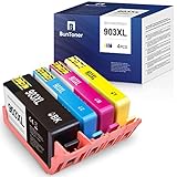 BunToner Remanufactured 903XL Kompatibel für HP 903XL Druckerpatronen für HP OfficeJet 6950 HP OfficeJet Pro 6960 6970 6975 6978 6968 6868 (Schwarz, Cyan, Magenta, Yellow)