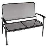 Gartenbank Rivo 2Sitzer 117x65x92cm eisengrau beschichtet Metall Streck