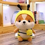 ZhuSen Nettes Eichhörnchen Shiba Inu Hund Plüschtiere Plüschtiere Corgi Chai Kissen Kinder Kawaii Valentinstag 35cm D