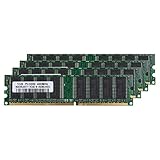 Kaxofang 4-GB-Kit (4 X 1 GB) DDR1-400MHz PC-Desktop-Speicher PC1-3200 184-Poliger Nicht-ECC-DIMM-, GrüN