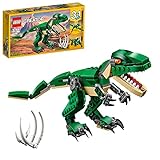LEGO 31058 Creator Dinosaurier Spielzeug, 3in1 Modell mit T-Rex, Triceratops und Pterodactylus Figuren, Bausteine Set für Kinder ab 7 J