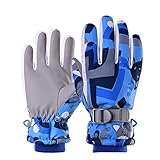 Kinder Winter Schnee Ski Thinsulate wasserdichte Jugendhandschuhe Für Kaltes Wetter Zum Skifahren, Snowboarden - Für Jungen Und Mädchen,C,M