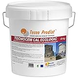 TECNOCEM CAL ECOLOGIC von Tecno Prodist, 5 kg, ökologischer Kalkmörtel, extra atmungsaktiv, feuchtigkeitsabweisend, wasserdicht und schimmelresistent, für Putz und Putz, einfache Anwendung, weiß