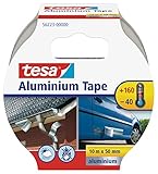 tesa Aluminium Klebeband / Selbstklebendes Aluminiumband für Reparaturen von metallischen Oberflächen / 10m x 50