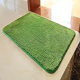 Qkoimpnrd rutschfest Badeteppich Dauerhaft Premium Superfeine Faser Badezimmerteppich 80 × 120cm Grü