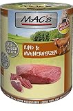 MAC's Cat Katzenfutter Rind & Hühnerherzen Nassfutter Dosen 12x400g g