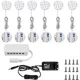 Glighone Schrankleuchten 6er Set, LED Unterbauleuchte, Unter Schrank Leuchte, Unter Schrank Leuchte,LED Lichtleiste, Küchenlampen, Vitrinenbeleuchtung Kaltweiß 6000
